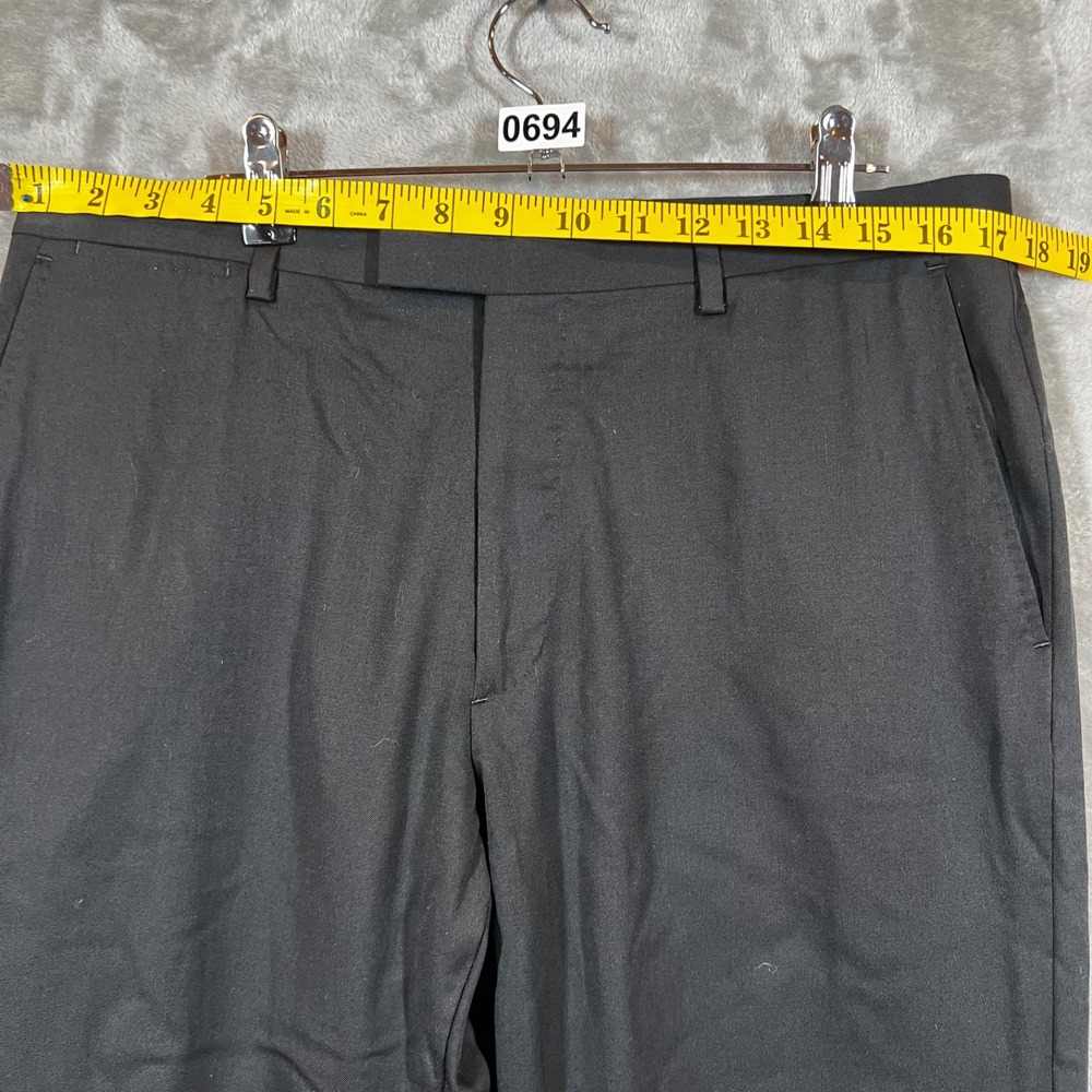 Banana Republic Pants Mens 33x33.5 Black Tailored Slim Fit Italian Fabric Work - Picture 2 of 11